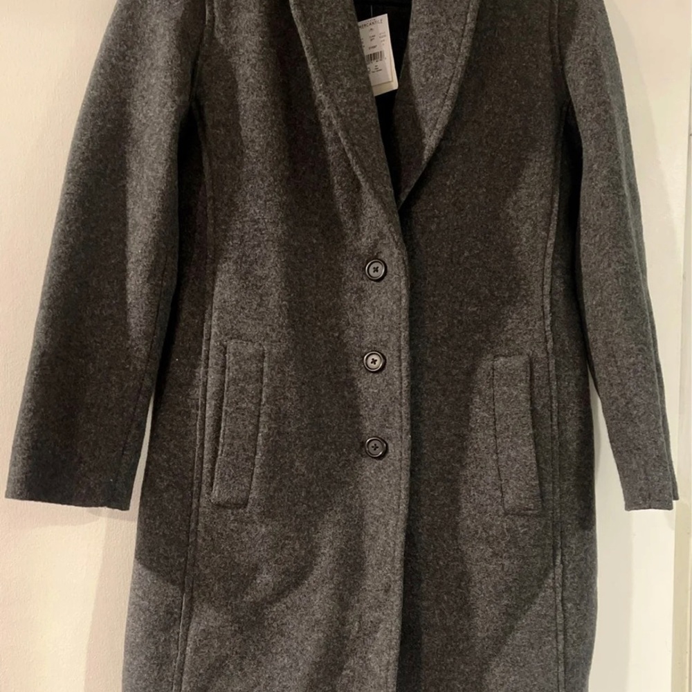 J.Crew Mercantile Womens Wool Shawl Collar Topcoat